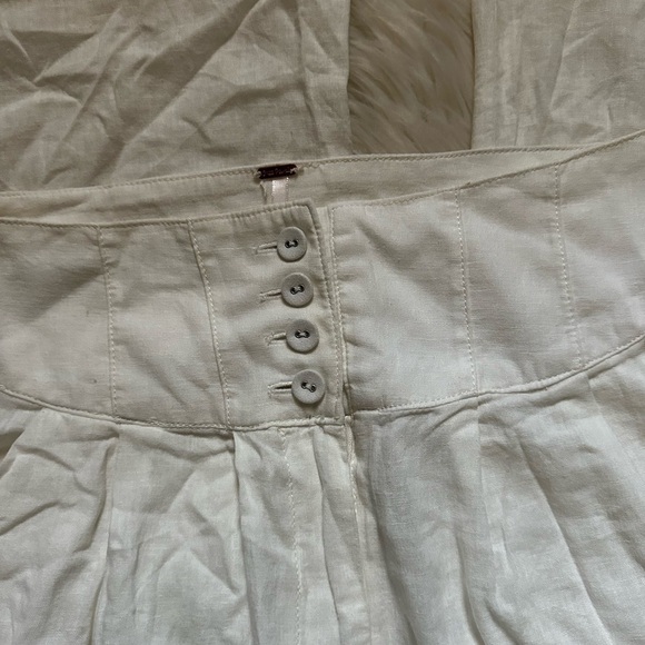 FREE PEOPLE Everything Wide Leg Pant In White - Picture 5 of 5